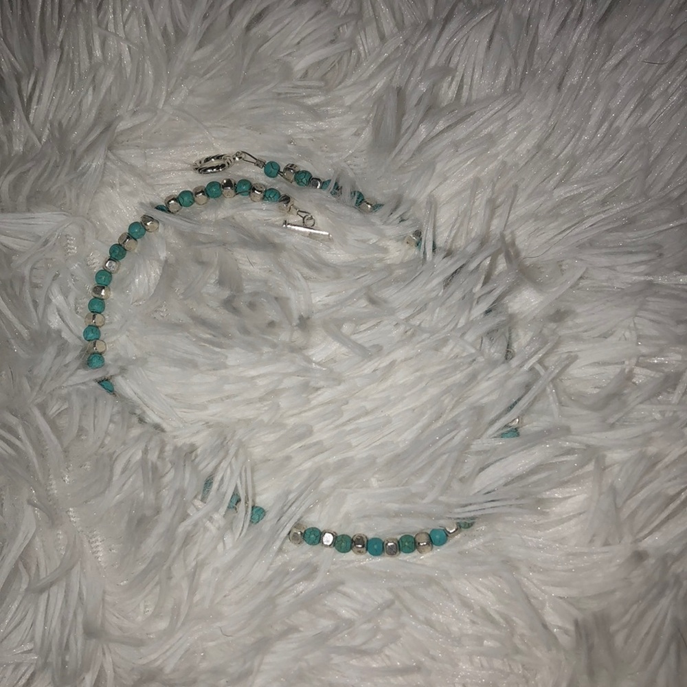 Handmade silver and turquoise bracelet